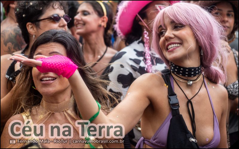 Foto desfile do Bloco Céu na Terra no Carnaval de Rua 2026 do Rio de Janeiro - carnavalnobrasil.com.br