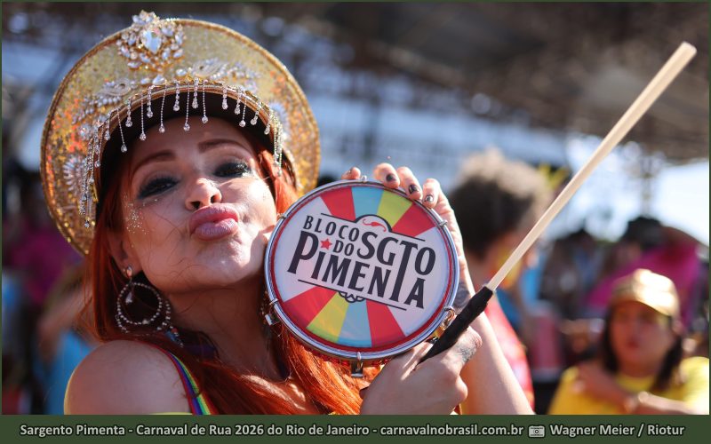 Fotos bloco Sargento Pimenta no Carnaval de Rua 2026 do Rio de Janeiro