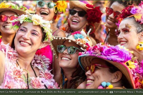 Fotos bloco Vem Cá Minha Flor no Carnaval de Rua 2026 do Rio de Janeiro
