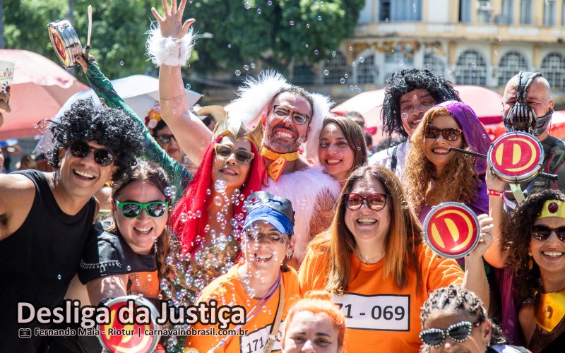 Foto bloco Desliga da Justiça no Carnaval de Rua 2026 do Rio de Janeiro - gebbeg.com.br