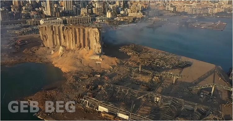 Gebbeg - Explosão no Porto de Beirute no Líbano